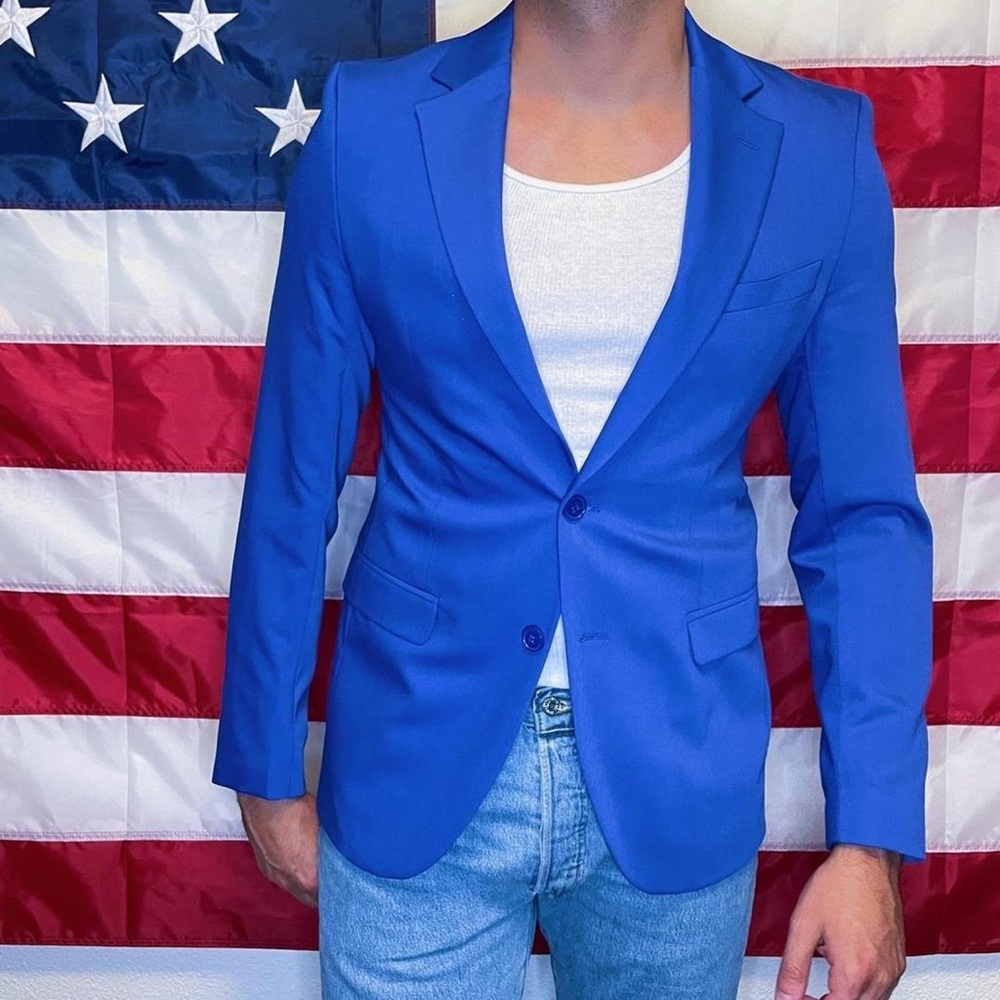 Blue slim fit blazer size 38